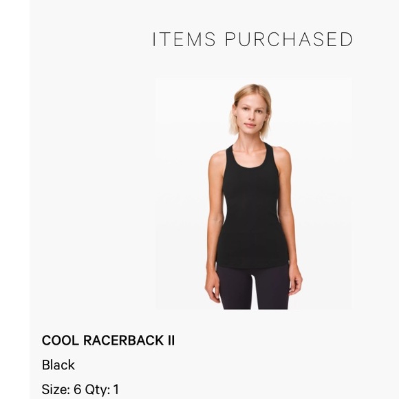 Lululemon Cool II Racerback. - Picture 3 of 3